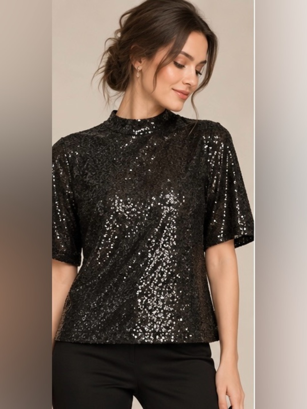 Beautiful Lined Sequin Top sz Small